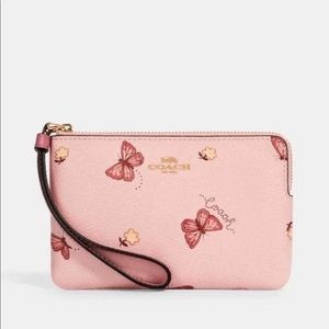 mini camera bolsa with butterfly print coach